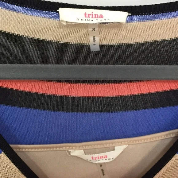 Trina Turk Multicolor Striped Long Sleeve Dress - Picture 16 of 16